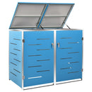 tsilova Tsilova Deutschland Abfallbehälter-Verkleidungen Mülltonnenbox für 2 Tonnen 138x77,5x115,5 cm Edelstahl