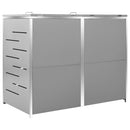 tsilova Tsilova Deutschland Abfallbehälter-Verkleidungen Mülltonnenbox für 2 Tonnen 138x77,5x115,5 cm Edelstahl