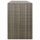 tsilova Tsilova Deutschland Abfallbehälter-Verkleidungen Mülltonnenbox für 3 Tonnen Grau 207x80x117 cm Poly Rattan