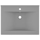 tsilova Tsilova Deutschland Badezimmer-Waschbecken Luxus-Waschbecken mit Hahnloch Matt-Hellgrau 60x46 cm Keramik