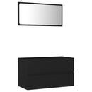 tsilova Tsilova Deutschland Badezimmermöbel-Sets 2-tlg. Badmöbel-Set Schwarz Holzwerkstoff