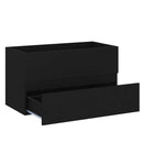 tsilova Tsilova Deutschland Badezimmermöbel-Sets 2-tlg. Badmöbel-Set Schwarz Holzwerkstoff