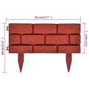 tsilova Tsilova Deutschland Beeteinfassungen 11 x Palisade Gartenzaun Beeteinfassung Beetumrandung