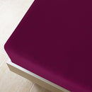 tsilova Tsilova Deutschland Bettlaken Spannbettlaken 2 Stk. Jersey Bordeauxrot 140x200 cm Baumwolle