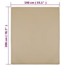 tsilova Tsilova Deutschland Bettlaken Spannbettlaken 2 Stk. Jersey Taupe 140x200 cm Baumwolle