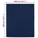 tsilova Tsilova Deutschland Bettlaken Spannbettlaken Jersey Marineblau 140x200 cm Baumwolle