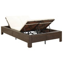 tsilova Tsilova Deutschland Gartenbetten 2-Personen-Sonnenliege mit Auflage Braun Poly Rattan