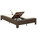 tsilova Tsilova Deutschland Gartenbetten 2-Personen-Sonnenliege mit Auflage Braun Poly Rattan