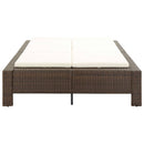 tsilova Tsilova Deutschland Gartenbetten 2-Personen-Sonnenliege mit Auflage Braun Poly Rattan