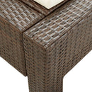 tsilova Tsilova Deutschland Gartenbetten 2-Personen-Sonnenliege mit Auflage Braun Poly Rattan