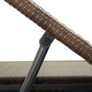 tsilova Tsilova Deutschland Gartenbetten 2-Personen-Sonnenliege mit Auflage Braun Poly Rattan