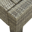 tsilova Tsilova Deutschland Gartenbetten 2-Personen-Sonnenliege mit Auflage Grau Poly Rattan