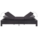 tsilova Tsilova Deutschland Gartenbetten 2-Personen-Sonnenliege mit Auflage Schwarz Poly Rattan
