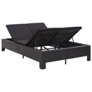 tsilova Tsilova Deutschland Gartenbetten 2-Personen-Sonnenliege mit Auflage Schwarz Poly Rattan