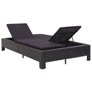tsilova Tsilova Deutschland Gartenbetten 2-Personen-Sonnenliege mit Auflage Schwarz Poly Rattan