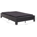 tsilova Tsilova Deutschland Gartenbetten 2-Personen-Sonnenliege mit Auflage Schwarz Poly Rattan