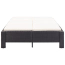 tsilova Tsilova Deutschland Gartenbetten 2-Personen-Sonnenliege mit Auflage Schwarz Poly Rattan