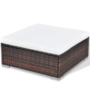 tsilova Tsilova Deutschland Gartenmöbel-Sets 10-tlg. Garten-Lounge-Set mit Auflagen Poly Rattan Braun