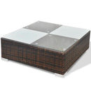 tsilova Tsilova Deutschland Gartenmöbel-Sets 10-tlg. Garten-Lounge-Set mit Auflagen Poly Rattan Braun