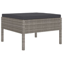 tsilova Tsilova Deutschland Gartenmöbel-Sets 10-tlg. Garten-Lounge-Set mit Auflagen Poly Rattan Grau
