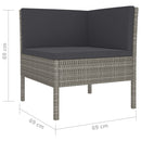 tsilova Tsilova Deutschland Gartenmöbel-Sets 10-tlg. Garten-Lounge-Set mit Auflagen Poly Rattan Grau