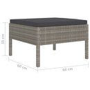 tsilova Tsilova Deutschland Gartenmöbel-Sets 10-tlg. Garten-Lounge-Set mit Auflagen Poly Rattan Grau