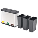 tsilova Tsilova Deutschland Mülltonnen & Abfalleimer Recycling Treteimer Edelstahl 54 L