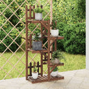 tsilova Tsilova Deutschland Pflanzenständer Blumenständer 60x25x130 cm Massivholz Tanne