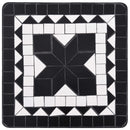 tsilova Tsilova Deutschland Pflanzenständer Mosaik-Beistelltisch Schwarz und Weiß Keramik