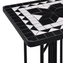 tsilova Tsilova Deutschland Pflanzenständer Mosaik-Beistelltisch Schwarz und Weiß Keramik
