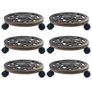 tsilova Tsilova Deutschland Pflanzenständer Pflanzenroller 6 Stk. Bronze 30 cm Kunststoff