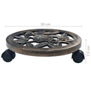 tsilova Tsilova Deutschland Pflanzenständer Pflanzenroller 6 Stk. Bronze 30 cm Kunststoff