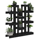 tsilova Tsilova Deutschland Pflanzenständer Pflanzenständer Schwarz 104,5x25x109,5 cm Massivholz Kiefer