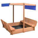 tsilova Tsilova Deutschland Sandkästen Sandkasten mit Dach Tannenholz 112x112x112 cm