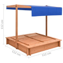 tsilova Tsilova Deutschland Sandkästen Sandkasten mit Dach Tannenholz 112x112x112 cm