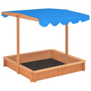 tsilova Tsilova Deutschland Sandkästen Sandkasten mit Verstellbarem Dach Tannenholz 115x115x115 cm