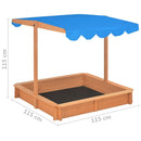 tsilova Tsilova Deutschland Sandkästen Sandkasten mit Verstellbarem Dach Tannenholz 115x115x115 cm