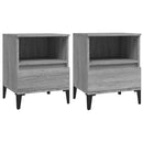 tsilova Tsilova Deutschland Schränke Nachttische 2 Stk. Grau Sonoma 40x35x50 cm