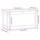 tsilova Tsilova Deutschland Schränke Truhe Weiß 80x40x45,5 cm Massivholz Kiefer