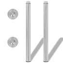 tsilova Tsilova Deutschland Tischbeine 2 x Teleskopfuß Stützfuß Tischbein Nickel gebürstet 710mm-1100mm