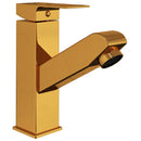 tsilova vidaXL Armaturen Waschbeckenarmatur mit Herausziehbarer Brause Golden 157x172 mm