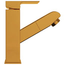 tsilova vidaXL Armaturen Waschbeckenarmatur mit Herausziehbarer Brause Golden 157x172 mm