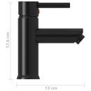 tsilova vidaXL Armaturen Waschtischarmatur Schwarz 130x176 mm