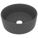 tsilova vidaXL Badezimmer-Waschbecken Luxuriöses Waschbecken Rund Matt Dunkelgrau 40x15 cm Keramik