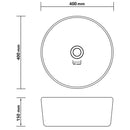 tsilova vidaXL Badezimmer-Waschbecken Luxuriöses Waschbecken Rund Matt Dunkelgrau 40x15 cm Keramik