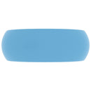 tsilova vidaXL Badezimmer-Waschbecken Luxuriöses Waschbecken Rund Matt Hellblau 40x15 cm Keramik