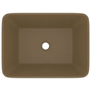 tsilova vidaXL Badezimmer-Waschbecken Luxus-Waschbecken Matt Creme 41x30x12 cm Keramik