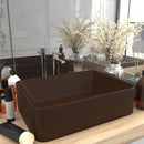 tsilova vidaXL Badezimmer-Waschbecken Luxus-Waschbecken Matt Dunkelbraun 41x30x12 cm Keramik