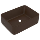 tsilova vidaXL Badezimmer-Waschbecken Luxus-Waschbecken Matt Dunkelbraun 41x30x12 cm Keramik