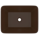tsilova vidaXL Badezimmer-Waschbecken Luxus-Waschbecken Matt Dunkelbraun 41x30x12 cm Keramik